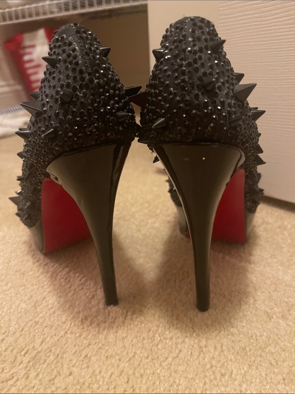 Fake brand shoes but in good condition. Only worn once and red does have a seal